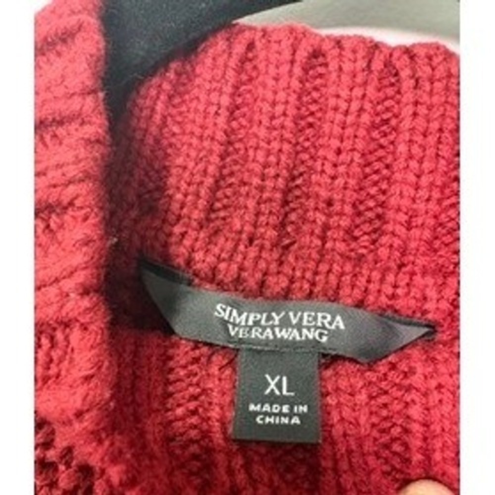 Simply Vera Vera Wang Sweater with Braided Detail – Women's Knit Pullover - Picture 3 of 4
